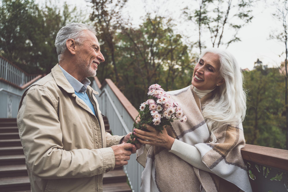 Smiling mature woman looking for love